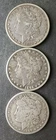 1883, 1896, and 1899 O $1 Morgan Silver Dollars
