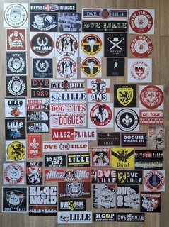 67 STICKERS AUTOCOLLANT ULTRAS LILLE / DOGUES VIRAGE EST 1989 / DVE / LOSC 1944