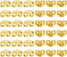 30Pcs Earring Backs for Studs, Gold Earring Backs Replacements Locking for Studs