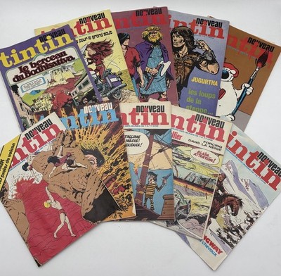 10 Zeitschriften Tim und Struppi 1975/78. Komplette Sammlung verkauft im Set von 10 Ex. BE