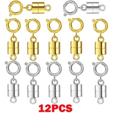 12Pcs Magnetic Necklace Clasps And Closures DIY Bracelet Necklace Jewelry USA