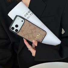 Premium Modern Reliable Secure PU Embossed Card Holder Case for iPhone 17 Series