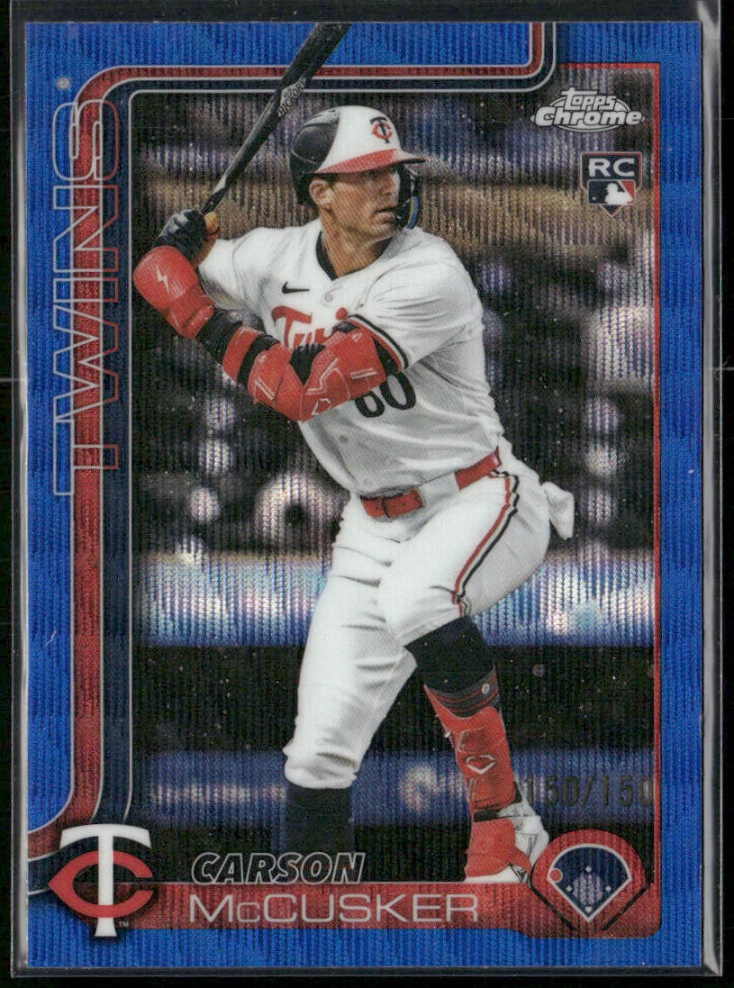 2025 Topps Chrome Update #USC155 Carson McCusker Blue Wave Refractors #/150
