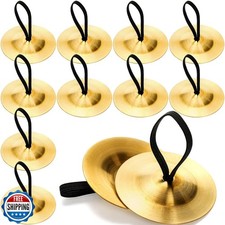 Foraineam 12 Pieces Finger Cymbals Belly Dancing Finger Zills Gol