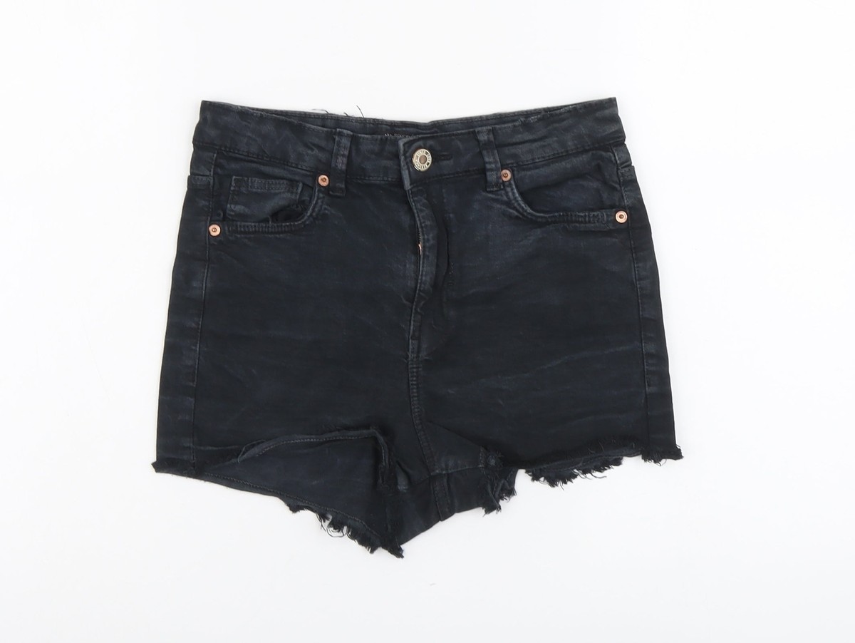 Bershka Womens Black Cotton Blend Hot Pants Size L3 Reg