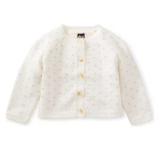 Tea Collection Sparkle Baby Cardigan, Golden Cranes, Girl Size XL Party Easter