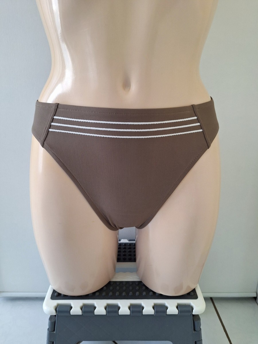 Bas De Maillot De Bain Lise Charmel – Taille 38, Kaki Ecru, Ligne Sport Chic, Neuf
