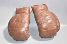 Vecchi guanti da boxe 12 once antichi in pelle scatola guanti/s3