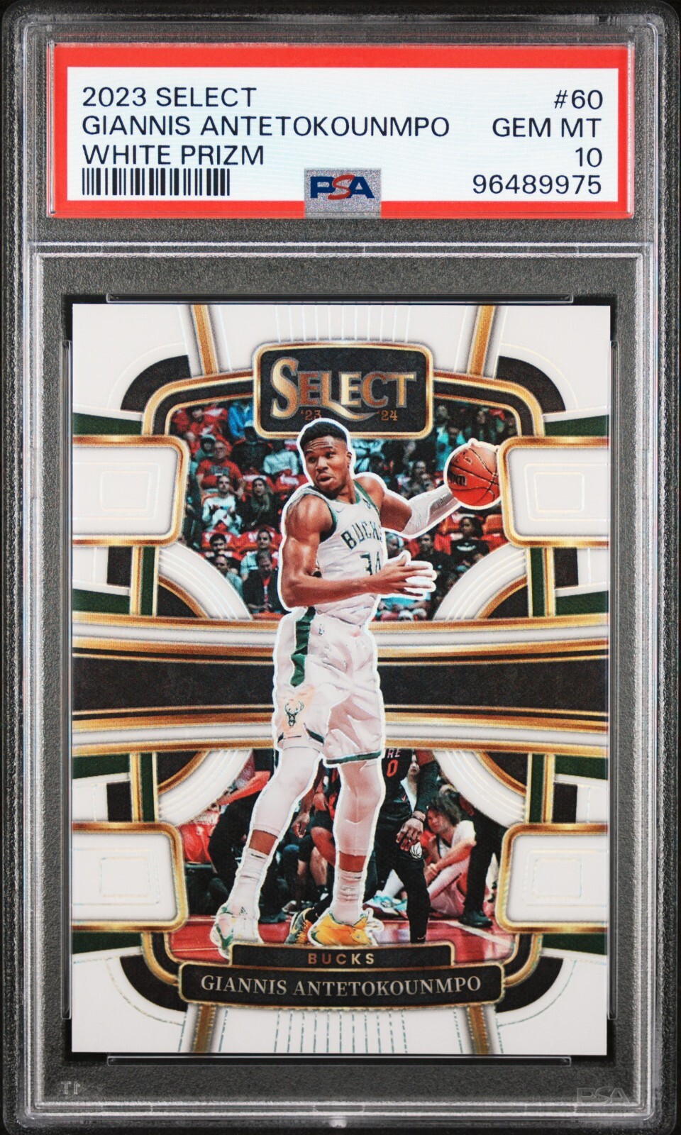 Giannis Antetokounmpo 2023 Select White Prizm /149 PSA 10 #60