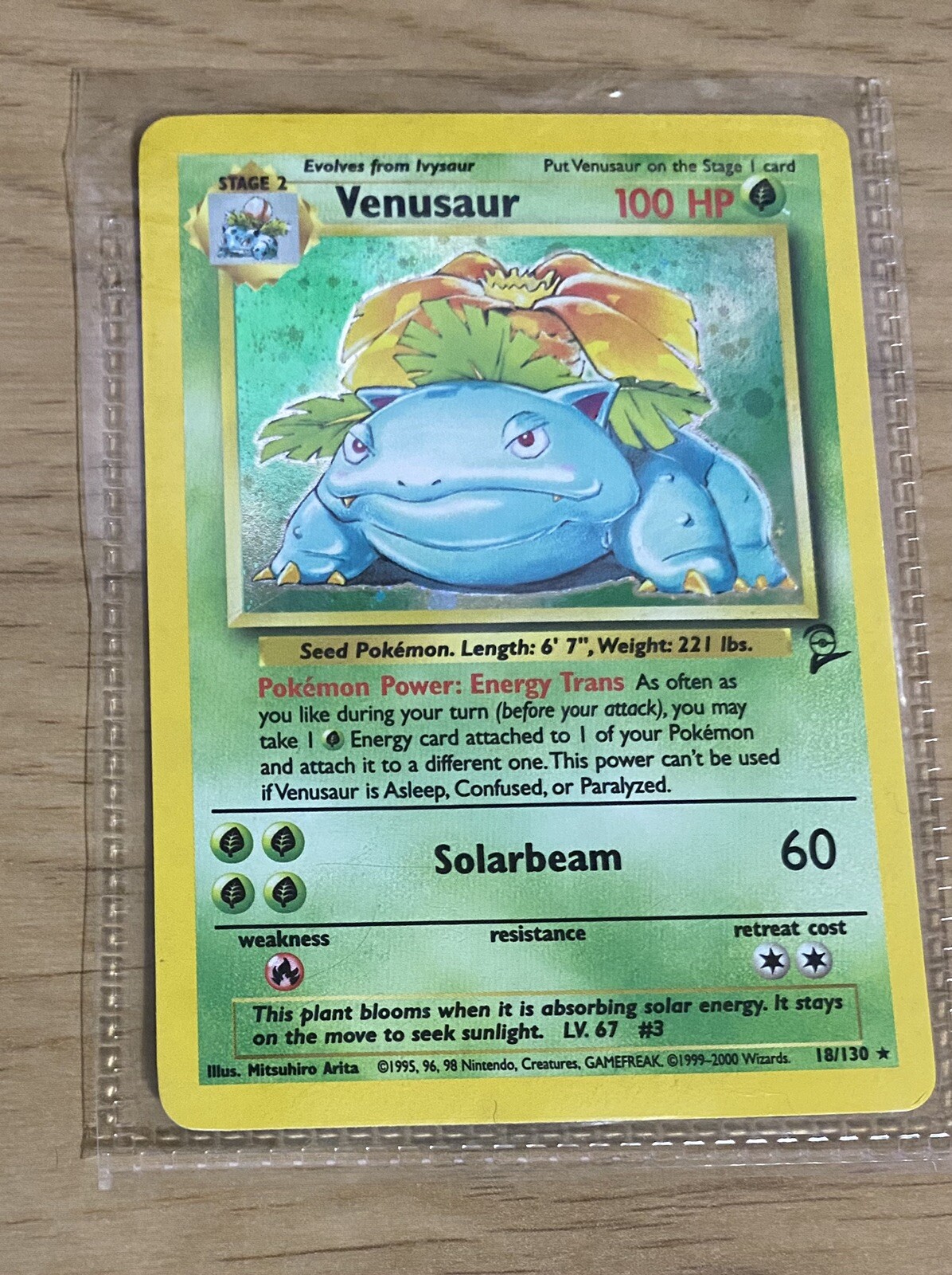 Venusaur Holo Base Set 2 18/130 1999-2000 WOTC Near Mint