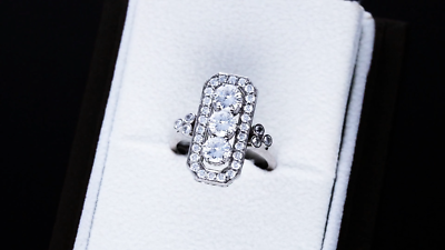 white gold and diamond dress ring Diamond Ring - 9ct White Gold Diamond Dress Ring