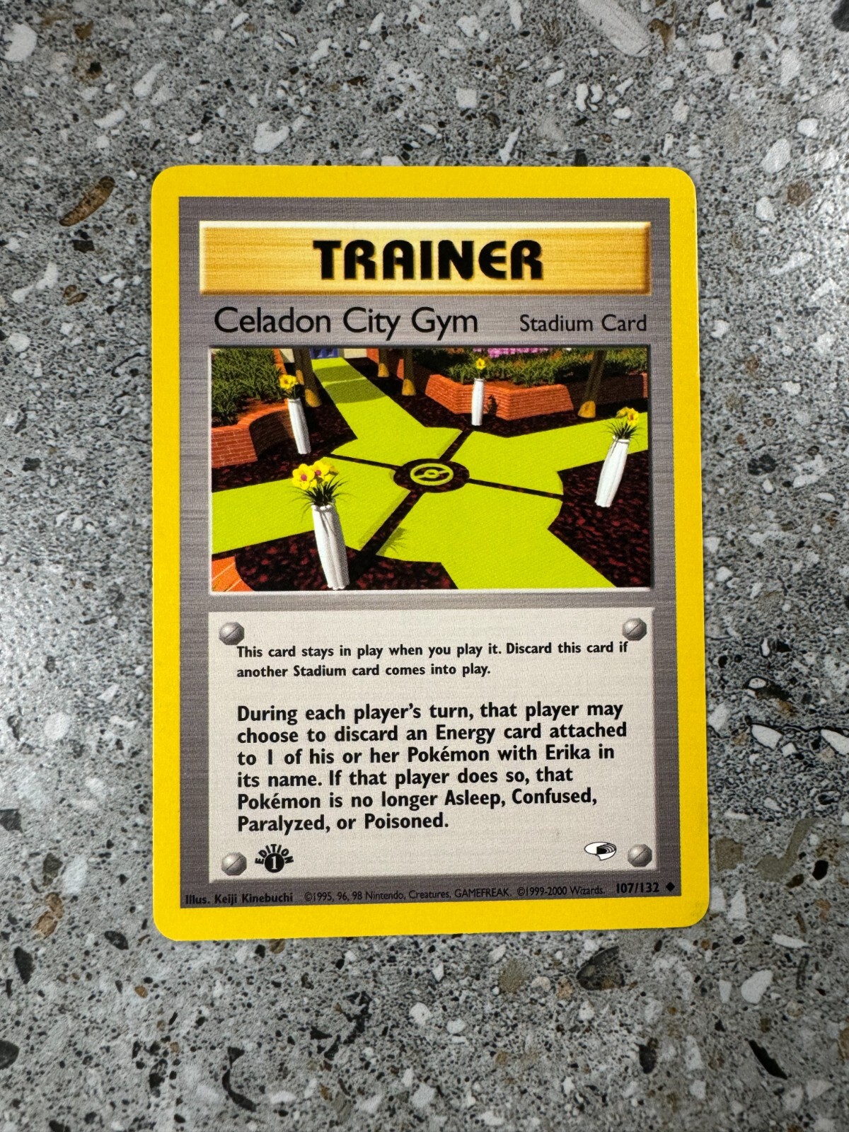 Pokemon TCG Cards 1st Edition Celadon City Gym 107/132 Gym Heroes Uncommon NM