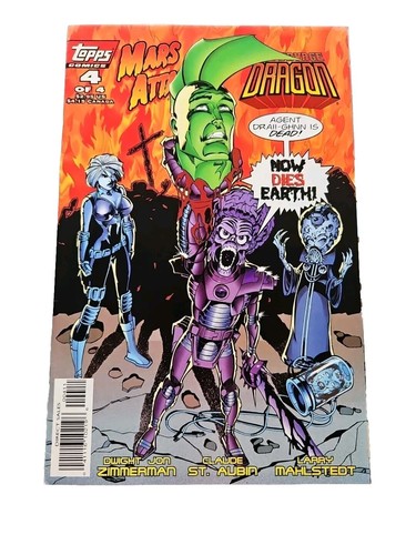 Mars Attacks Savage Dragon 1 2 3 4 Complete Set 1-4 Topps Comics December 1996 - Picture 5 of 5