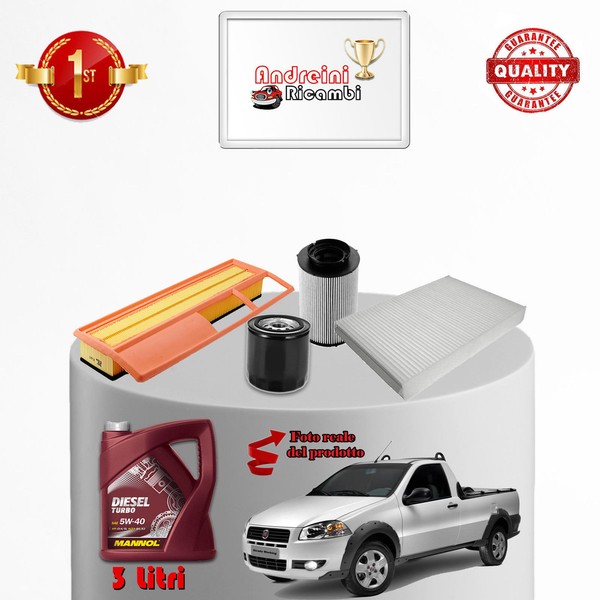 Inspektionskit Filter Und ÖL Fiat Strada 1.3 JTD 62KW 85CV 2015->-image