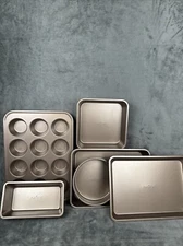 NutriChef Oven Non Stick Carbon Steel Tray Sheet 6 Pc Bakeware Set