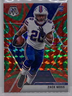 2020 Panini Mosaic Reactive Green Zack Moss #231 Rookie RC-Buffalo Bills