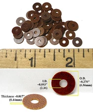 48pc 1960s Champion 1/24 Slot Car 36D PHENOLIC MOTOR SPACER WASHERS .093" I.D.