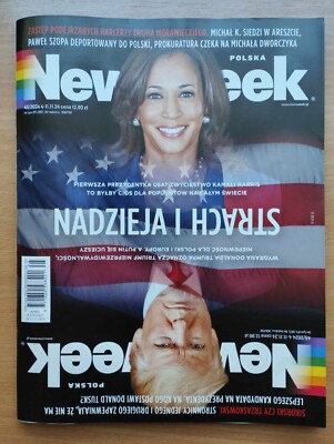 NEWSWEEK Poland 45/2024 Donald Trump vs Kamala Harris USA Election on cover