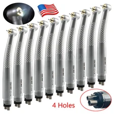 1-10pcs Dental 5 Lamps LED E-generator High Speed Handpiece 4-Holes Shadowless