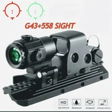 G43 3X Sight Magnifier With Switch to Side QD Mount + 558 XPS Red Green Dot ✅