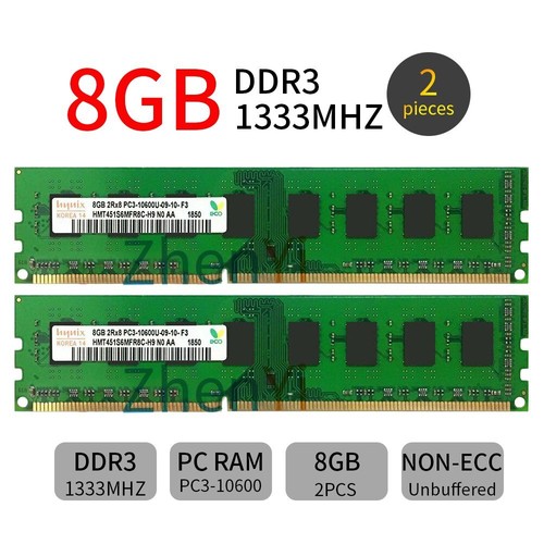 32GB 16GB 8GB 4G DDR3 PC3-10600U 1333MHz 1.5 v RAM Desktop Computer per Hynix IT - Picture 13 of 15