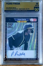 Pedro Pineda 2021 Leaf Pro Set  Metal '89 Pro Set Autograph Ebony Wave /10 GG 10