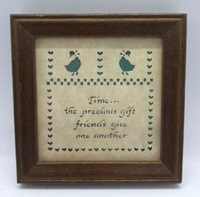 Framed Scherenschnitte Designs With Scissors Time Friends Vintage 1990s nice