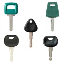 5 Volvo Equipment Ignition Keys - Heavy Equipment Key Set with Laser Cut Key