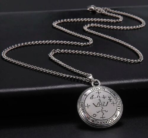 Seal of Archangel Michael Silver Stainless Steel Defence Protection Necklace F28 - Picture 1 of 5