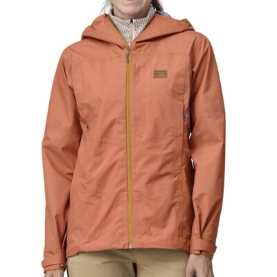 Patagonia Boulder Fork Rain Jacket Size XS Womens Sienna Clay Full