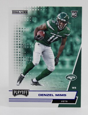 Denzel Mims (RC) - 2020 Playoff Football Goal line Blue Parallel N.Y. Jets