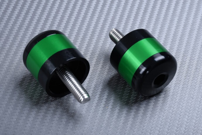 Embout de guidon antivibration vert 31mm pour stabiliser la Ninja ZX-6R