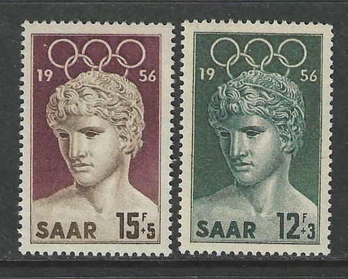 Germany 1956 SAAR complete semi postal set Summer Olympics mint**