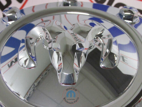 Dodge Ram 3500 Dually Chrome Front and Rear Center Hub Cap Set Covers OEM MOPAR - Picture 3 of 12