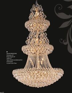 crystal light foyer 30x50 chandeliers firework gold
