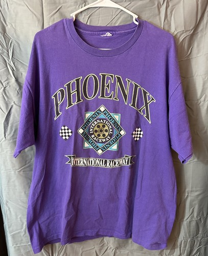 Vintage Phoenix International Raceway T Shirt Mens Size XL Purple