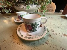 SET OF 2 Studio Nova Garden Bloom Demitasse Cups  Saucers