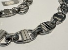 Vintage CHRISTIAN DIOR Paris Silvertone Metal Link Accent Belt Necklace Tag Box — photo 5
