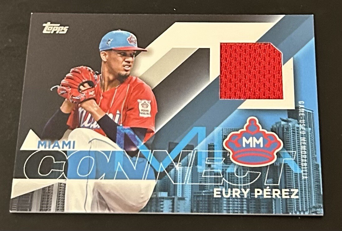 2024 Topps Series 1 City Connect Jersey Relic  Eury Perez Miami Marlins