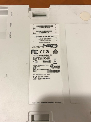 AeroHive HiveAP 121 WiFi 802.11n Dual Band Wireless Access Point AH-AP121-N-FCC - Picture 2 of 3