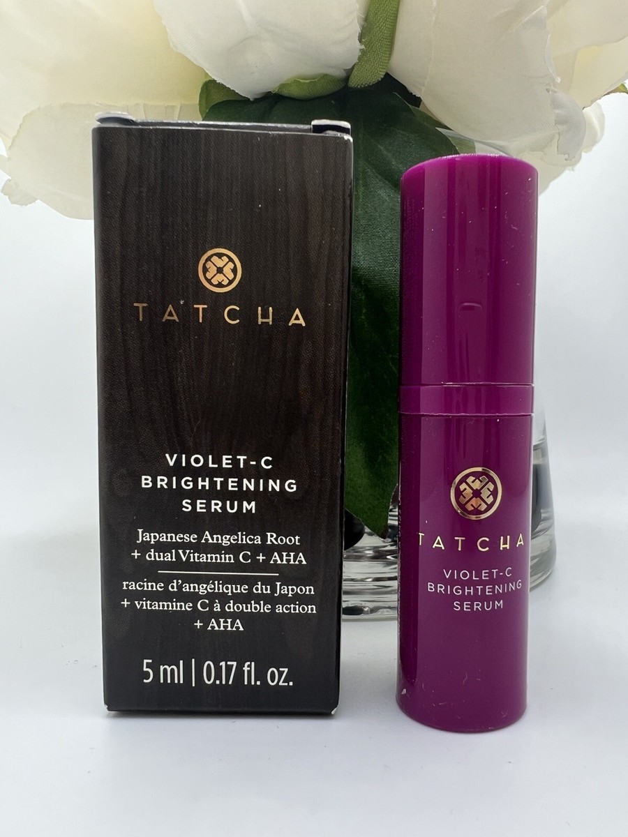 TATCHA タッチャバイオレットCセラム30ml×3 アイクリーム15ml TATCHA Violet-C Brightening Serum Vitamin C +AHA Travel Size NIB