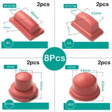8Pcs Pad Printing Rubber Head Soft Silicone Pad Round Square Pad Printing Tool