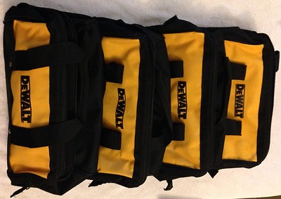 4 New Dewalt N037466 Heavy Duty Ballistic Nylon 13'' Tool Bags w/ Solid Runners