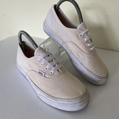 Vans Authentic Canvas Trainers Flats Unisex Kinder Plimsole Pumps Schuhe UK 2 weiß