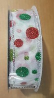 Kirkland Signature Wire Edged Ribbon 50 Yards 1.5 Inch Sparkle Polka Dots Roll Kirkland Signature Wire Edged Ribbon 50 Yards 1.5 Inch Sparkle Polka Dots Roll