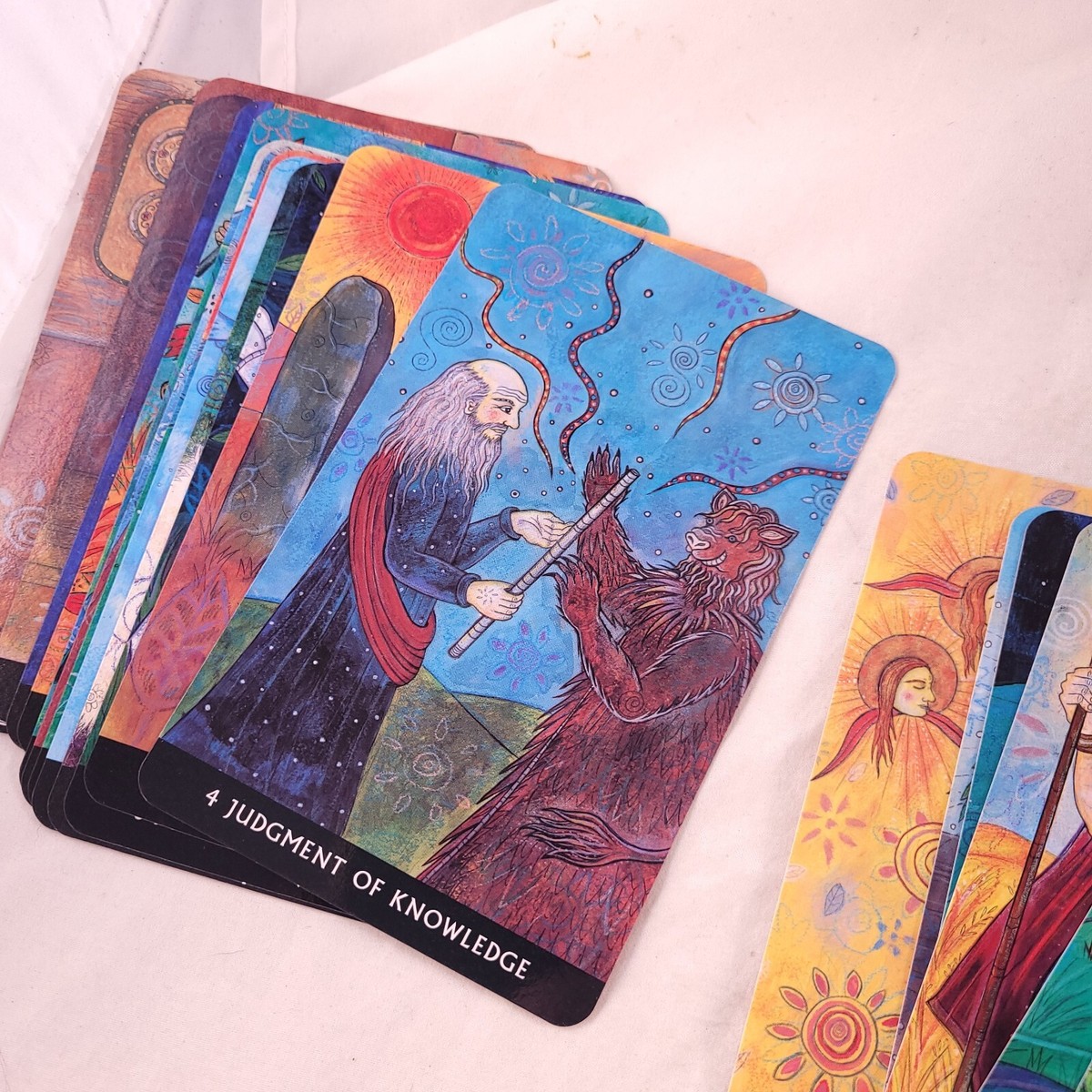 RARE Caitlin Matthews CELTIC WISDOM TAROT (78 Cards, Book & Box 