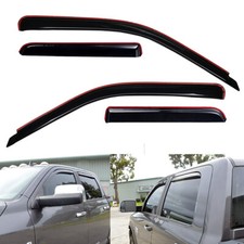 In Channel Vent Rain Guard For 02-08 Dodge Ram 1500 03-09 Ram 2500 3500 Quad Cab
