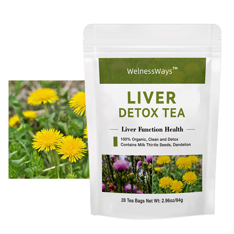 Organic Liver Detox Tea Cleanse Herbal Teabag for Liver Health