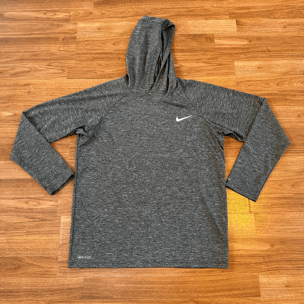 Nike Dri-fit Gray Long Sleeve Hooded shirt | Men Size Medium