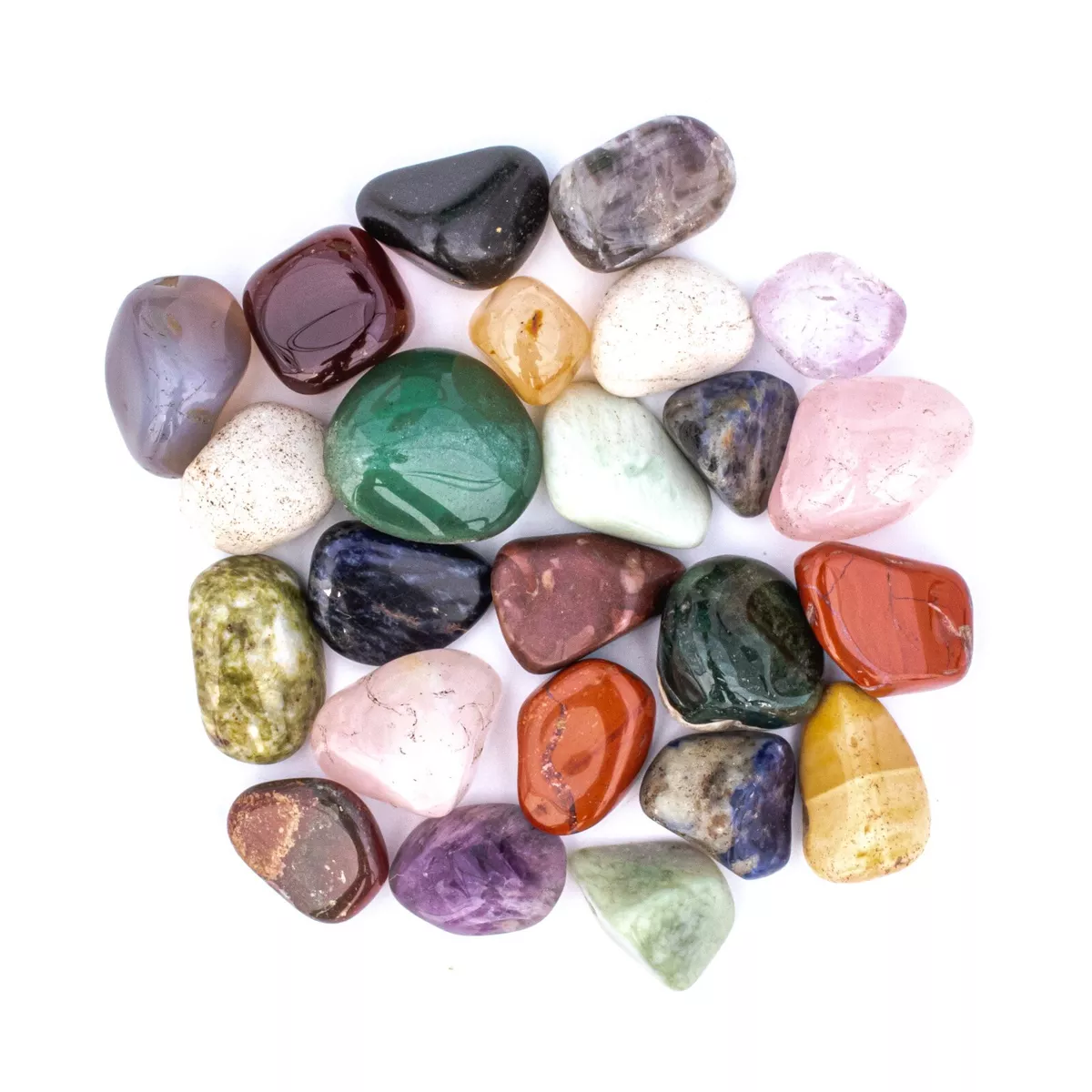 1 4 lb Tumbled Assorted Small Gemstone Mix 25 50 Stones Rock Crystals Bulk Gems